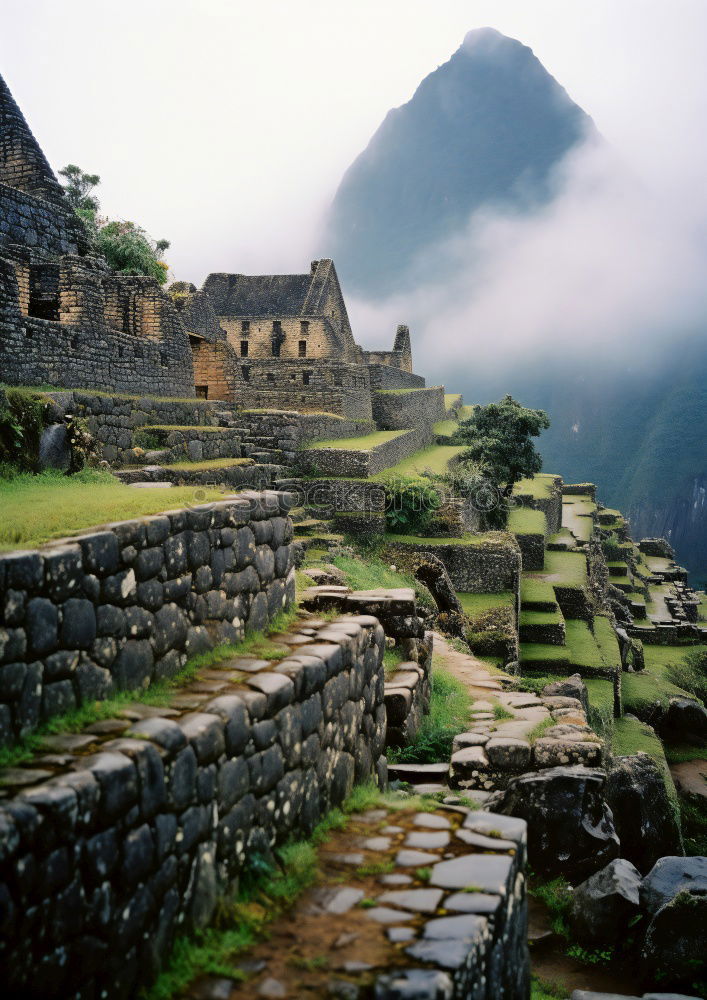 Similar – Image, Stock Photo Clouds over Machu Picchu