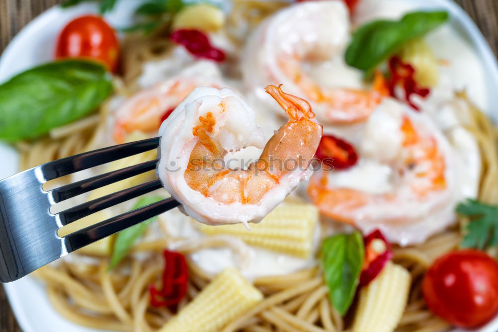 Similar – Image, Stock Photo Seafood Spaghetti Food