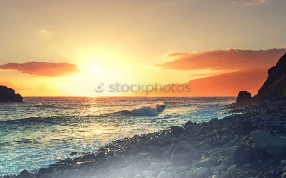 Similar – Image, Stock Photo Sunset over the Skagerrak