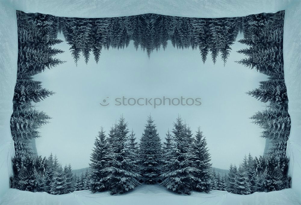 Similar – Image, Stock Photo Twice as cold Forest