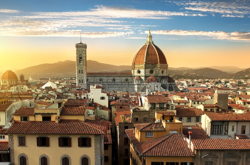 Similar – Image, Stock Photo The view of the roofs of Florence with the cathedral