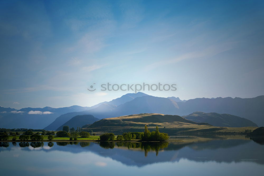 Similar – Image, Stock Photo Beautiful Lake in New Zealand