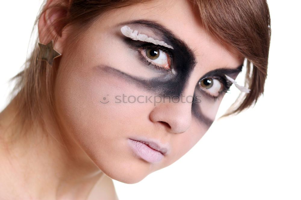 Similar – Young woman with strange make up