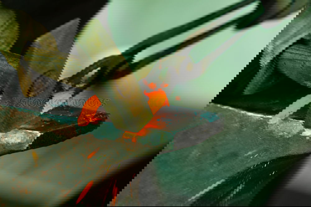 Similar – Image, Stock Photo Red hot iron in a forge