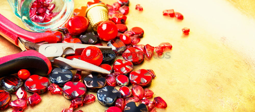 Similar – Image, Stock Photo Making bijouterie of color beads