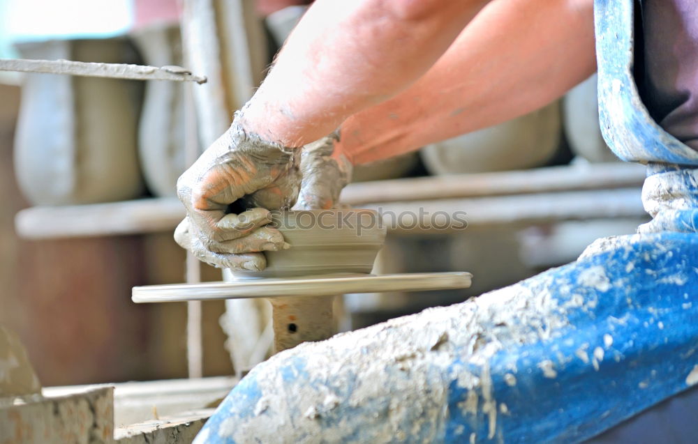 Professional carpenter at work.