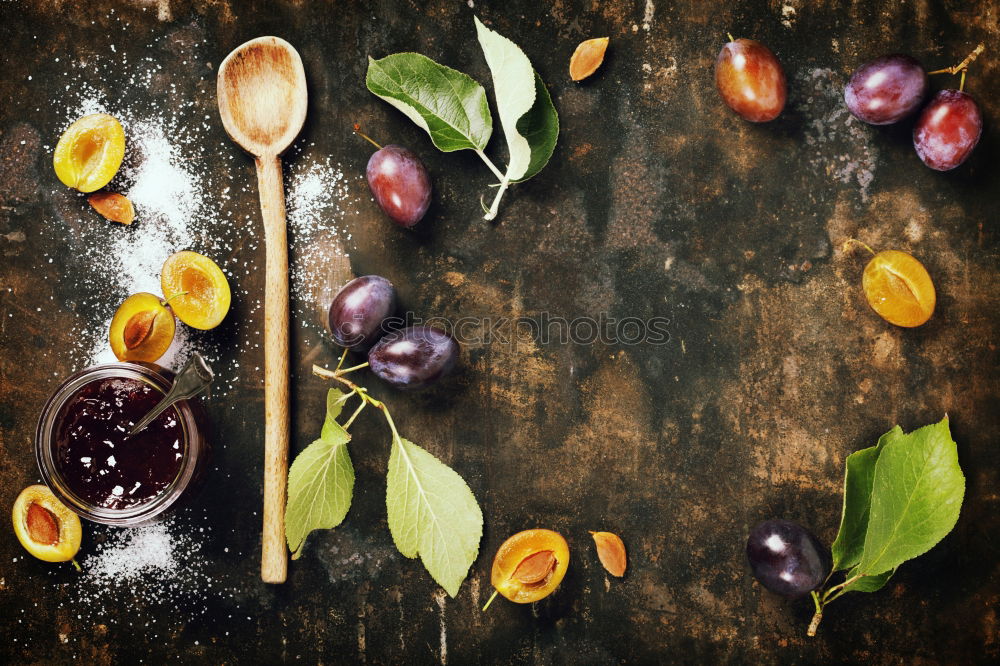 Similar – Image, Stock Photo Fresh plums with leaves