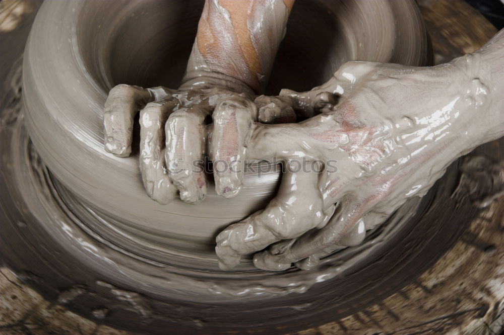 Similar – Image, Stock Photo Person working with clay