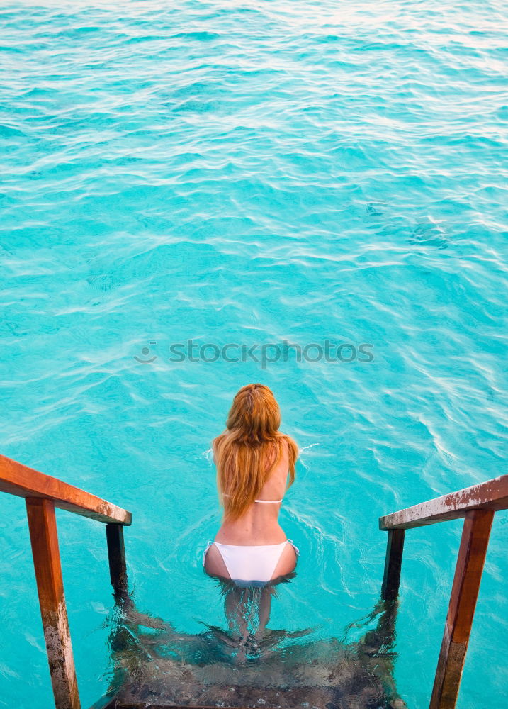 Similar – Image, Stock Photo Open Water Woman Beach