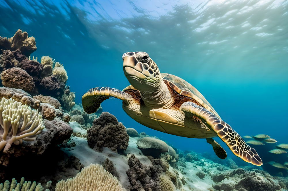 Similar – Sea Turtle Dive Animal