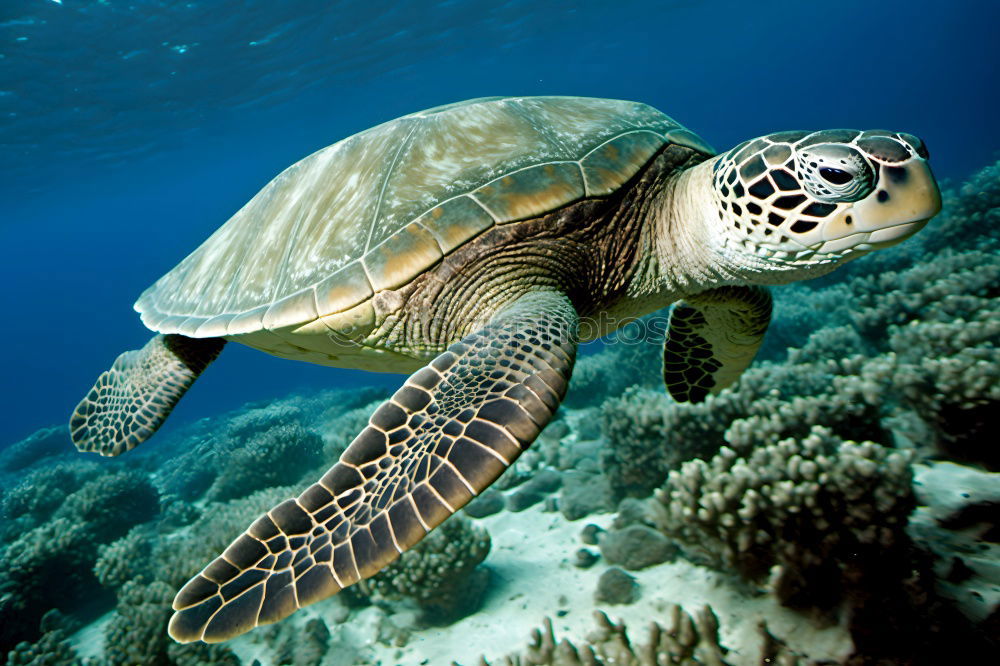 Similar – Sea Turtle Dive Animal