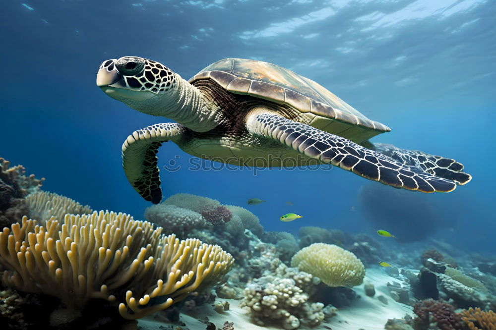 Similar – Sea Turtle Dive Animal