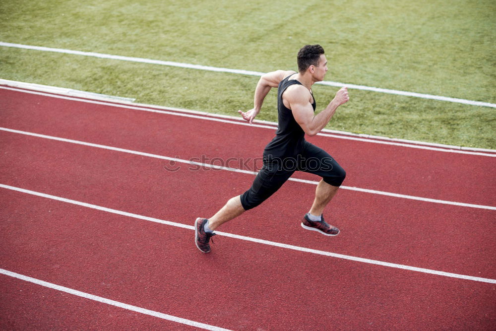 Similar – Image, Stock Photo Sportsman on crouch start