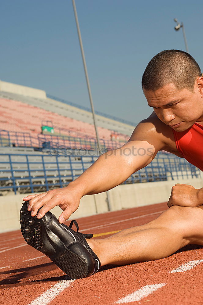 Similar – Image, Stock Photo Sportsman on crouch start