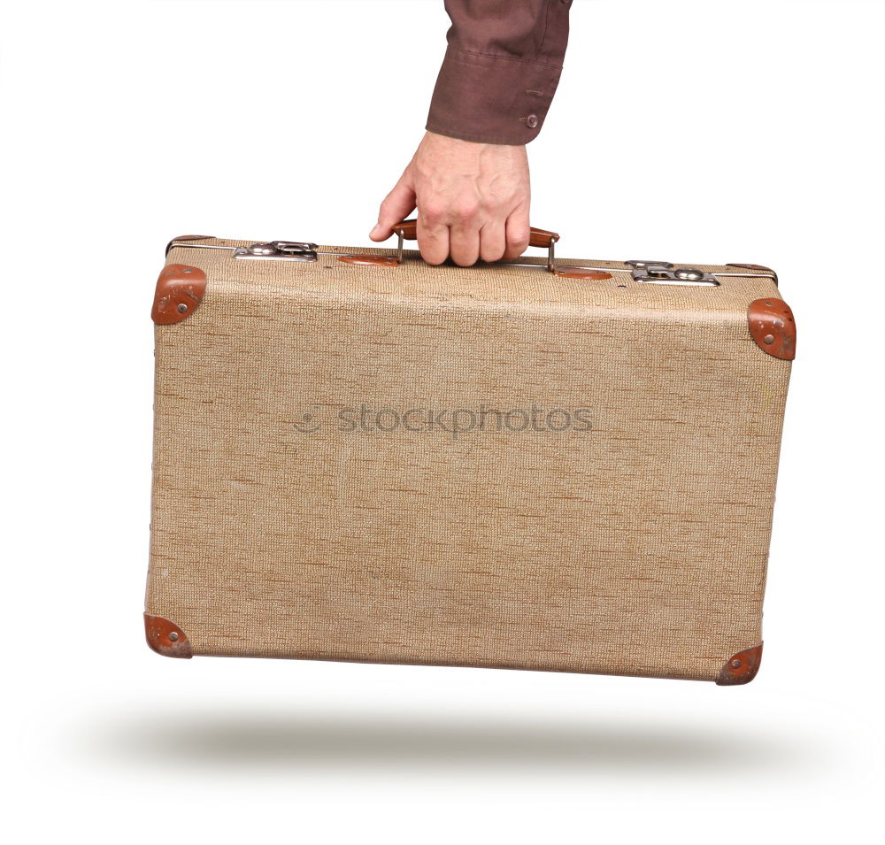 Similar – Boy with suitcase on the road