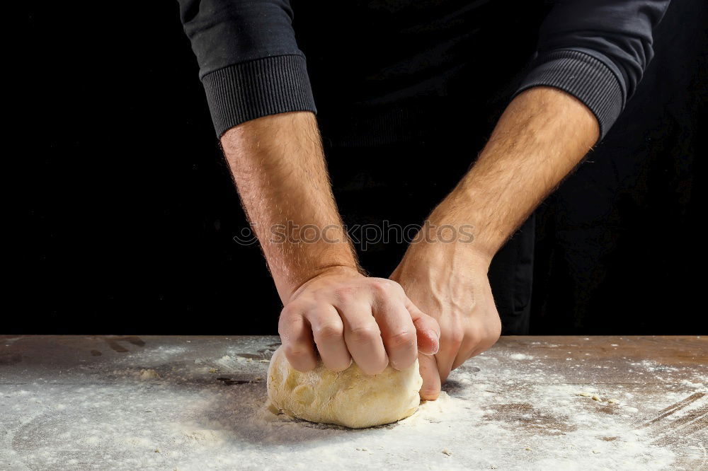 Similar – Image, Stock Photo baked rye bread on a brown wooden board