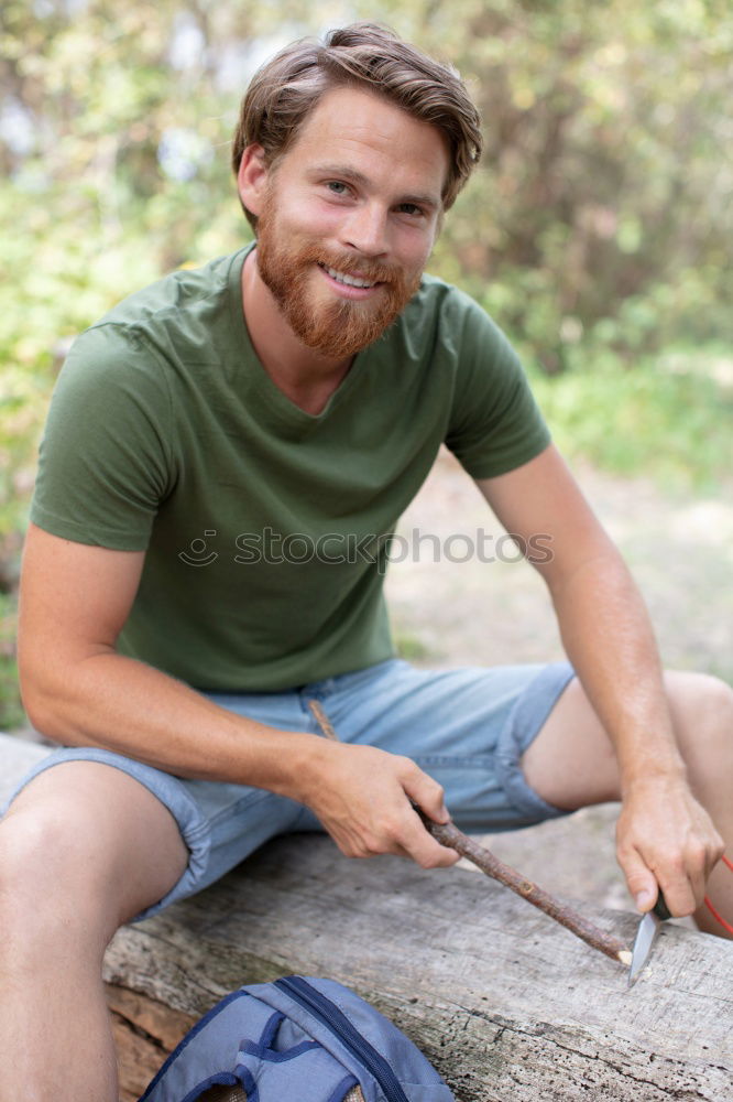 Similar – Image, Stock Photo out Masculine Young man