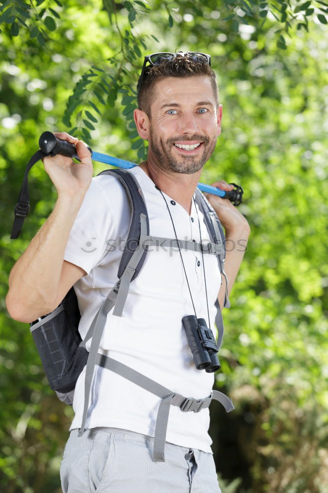 Similar – Young Backpacker enjoying of Nature.