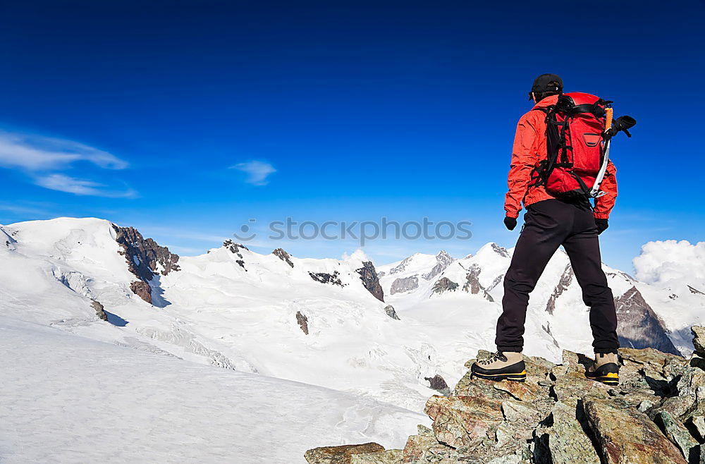 Similar – Woman tourist in mountains