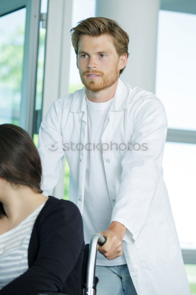 Similar – Image, Stock Photo People in whites in hall