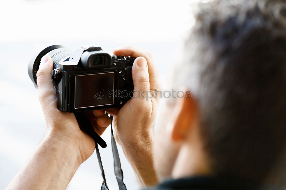 Similar – Landscape through the viewfinder of an old camera