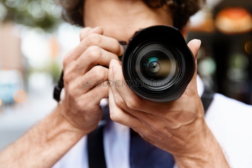 Similar – Landscape through the viewfinder of an old camera