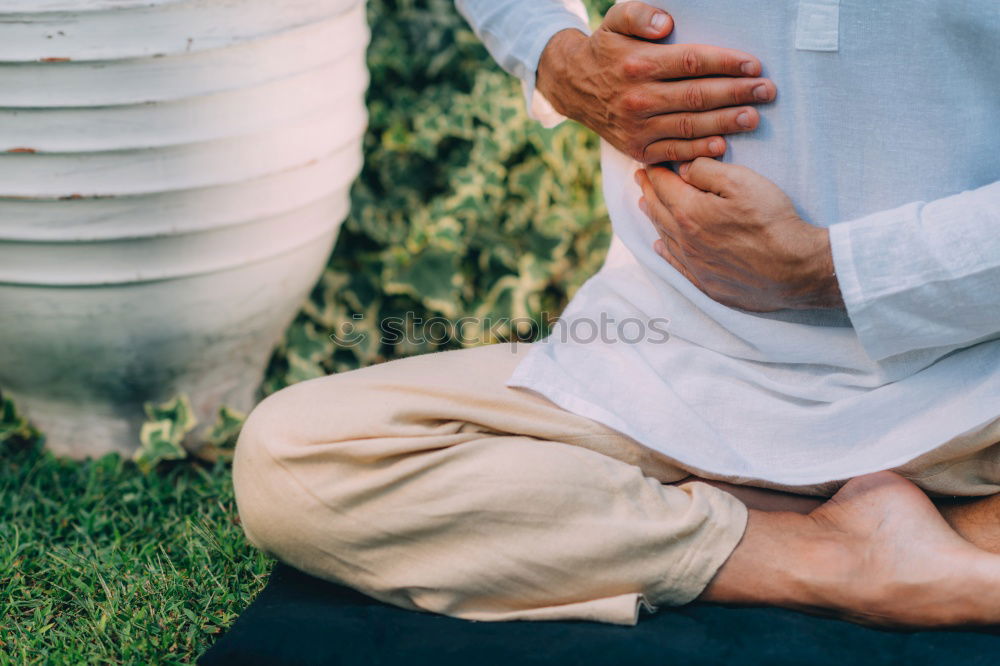 Similar – Image, Stock Photo Person in white cloth and gym shoes jumping on red carpet