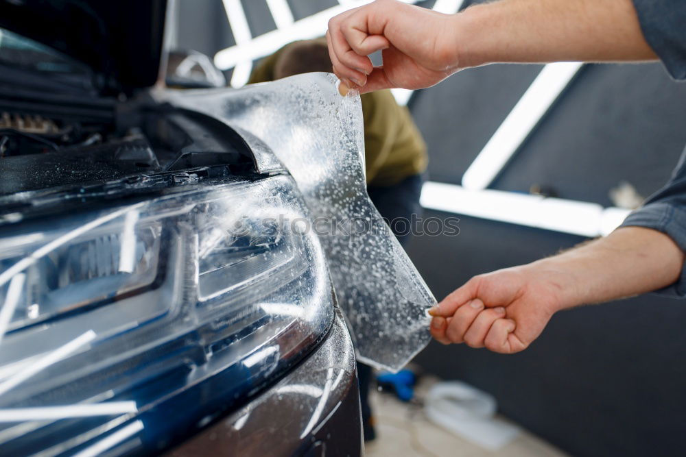 Similar – Image, Stock Photo Professional Mechanic Repairing Car Engine.