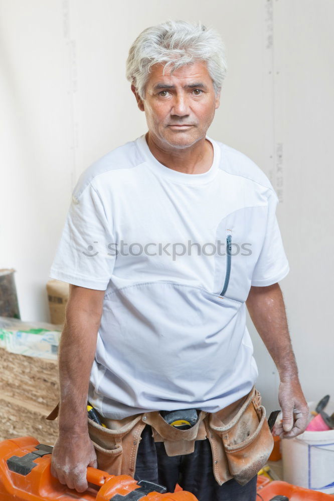 Similar – Image, Stock Photo Mature man sitting on steps in the street.