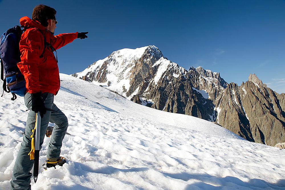 Similar – Woman tourist in mountains