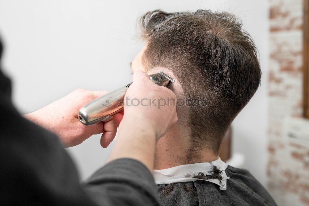 Similar – Image, Stock Photo devils haircut 5