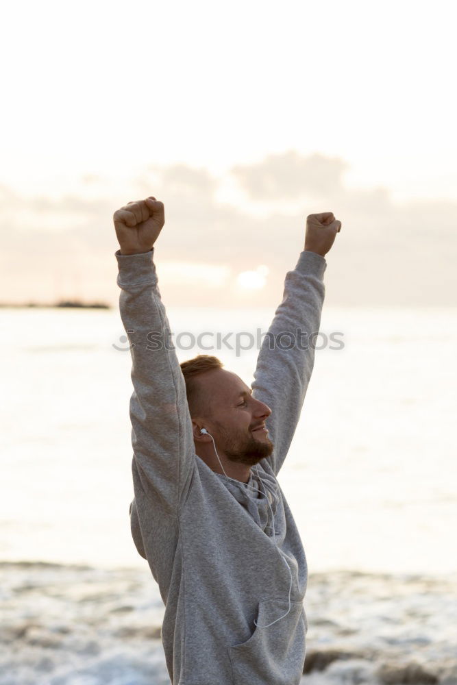 Similar – Image, Stock Photo Emotional man in shopping cart