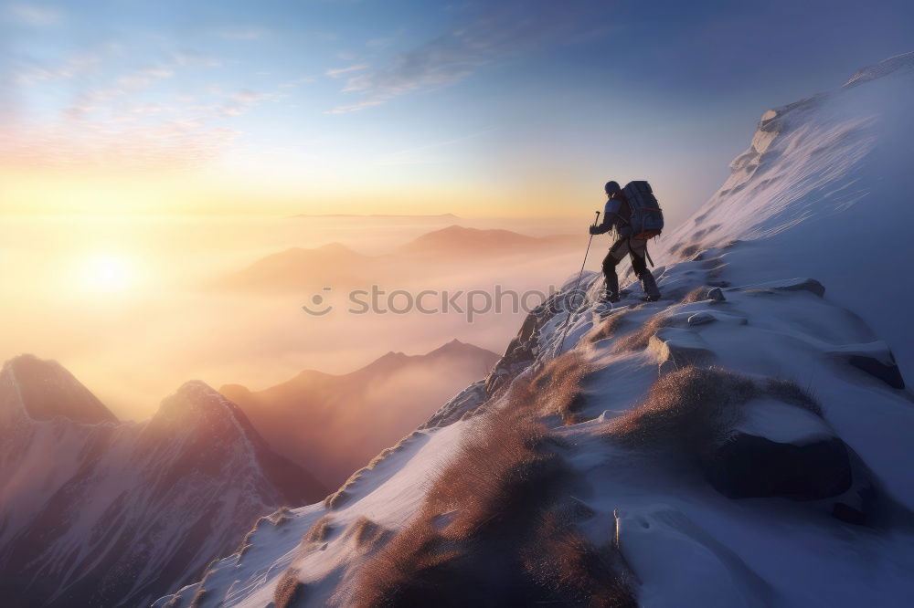 Similar – sunrise Climbing