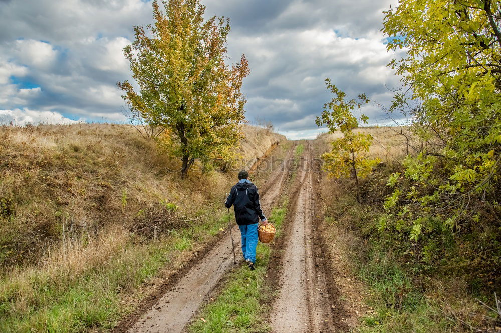 Similar – Happy mother with her little daughter in rural road.