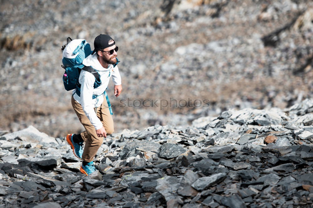 Similar – Young Backpacker enjoying of Nature.