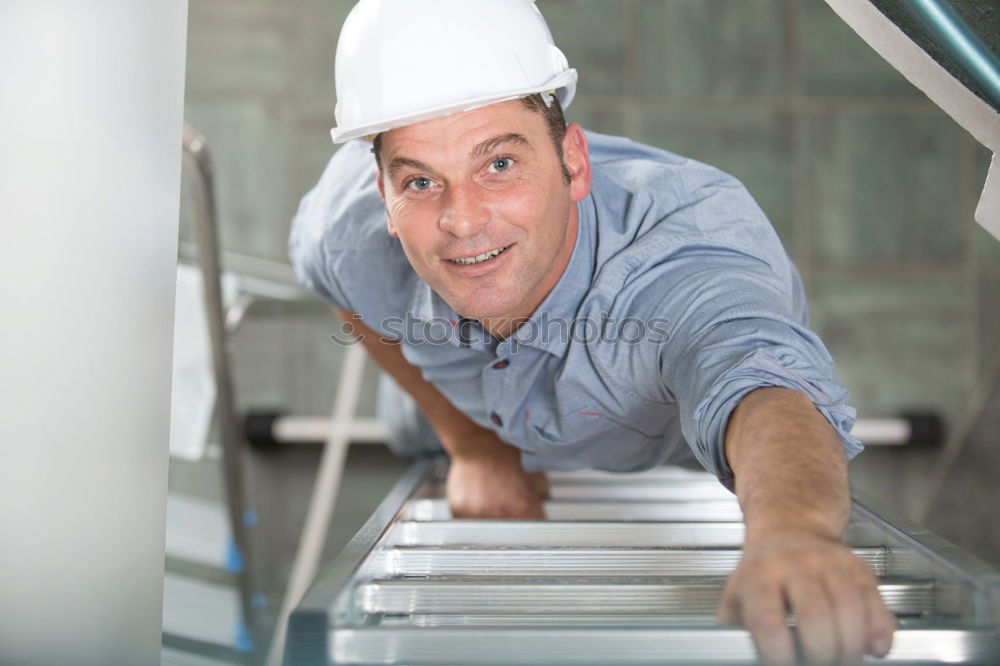 Similar – Image, Stock Photo Man hand lifting barbell on a bench press training