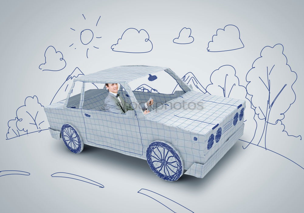 Similar – Image, Stock Photo wooden toy car carries on top a pine cone