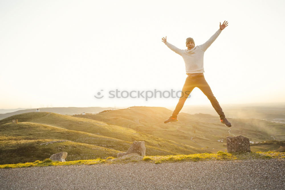 Similar – Image, Stock Photo Emotional man in shopping cart