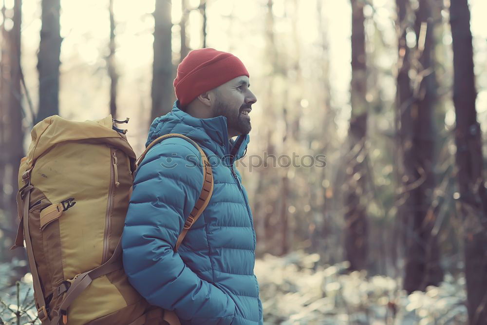 Similar – Young Backpacker enjoying of Nature.