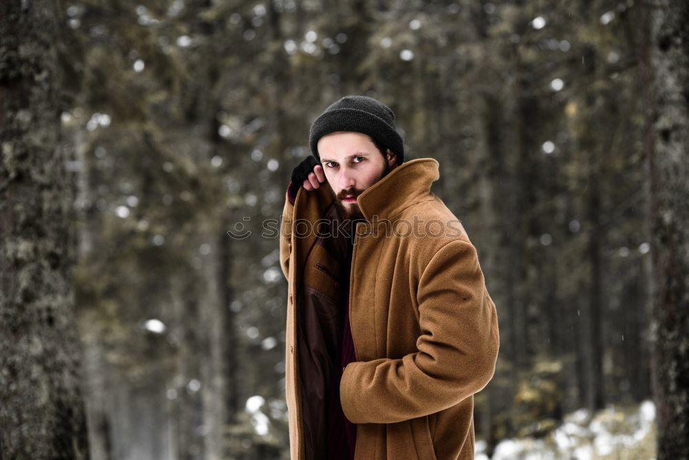 Similar – A Young Man standing in the woods