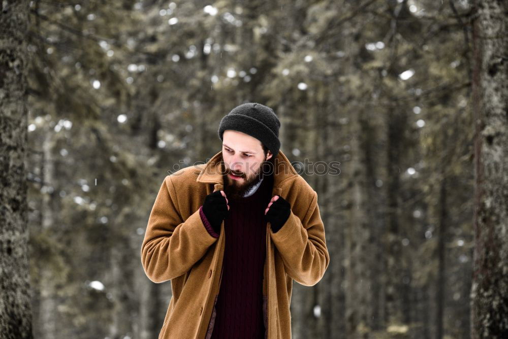 Similar – A Young Man standing in the woods