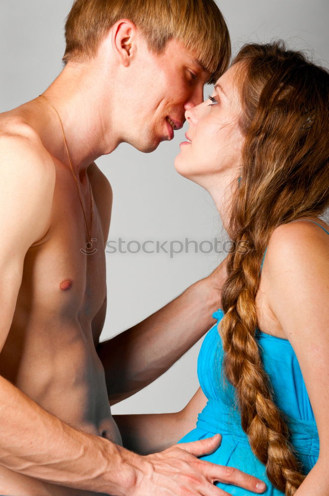 Similar – Image, Stock Photo A couple kissing with strawberry