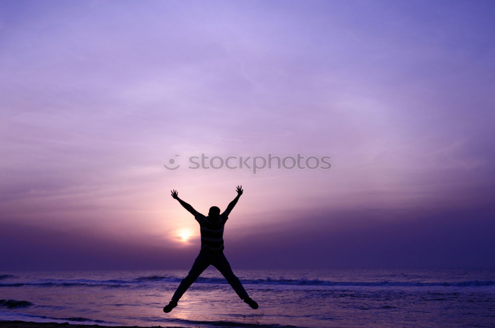 Similar – Image, Stock Photo Silhouette of young woman against sunset