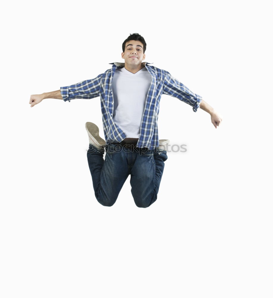 Similar – American man jumping in the park.