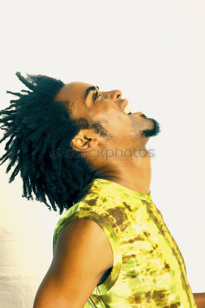 Image, Stock Photo Young dark skinned woman with dreadlocks