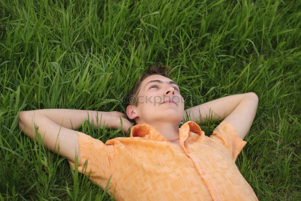 Similar – Image, Stock Photo chillout Man Fellow Grass