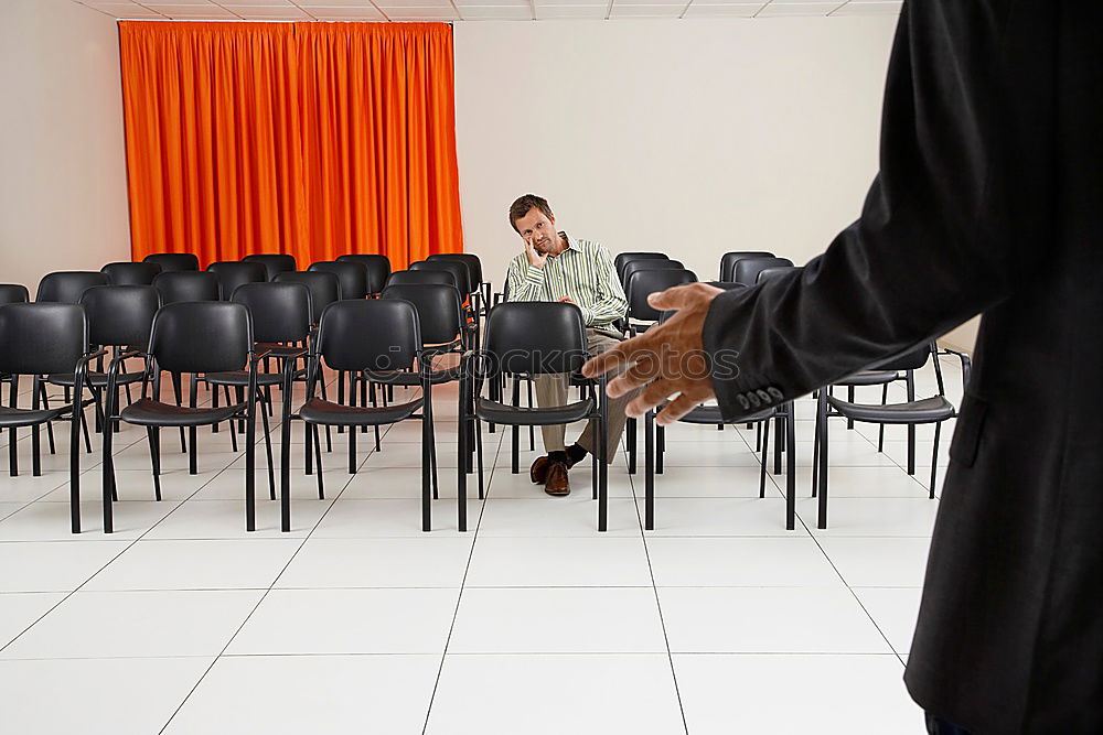 Similar – test sitting, chairs with man