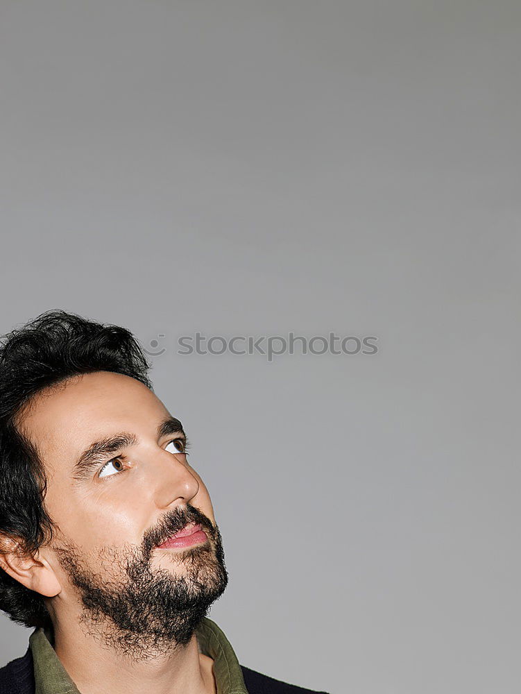 Similar – Image, Stock Photo Portrait of a man with mustache looking at camera.