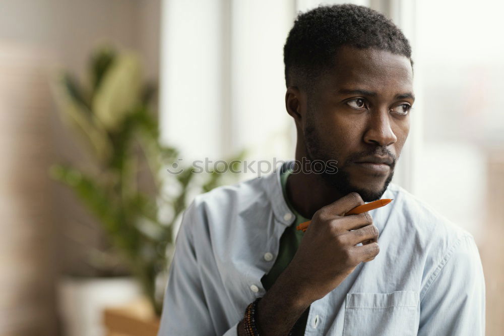 Image, Stock Photo Handsome african man in the Street.