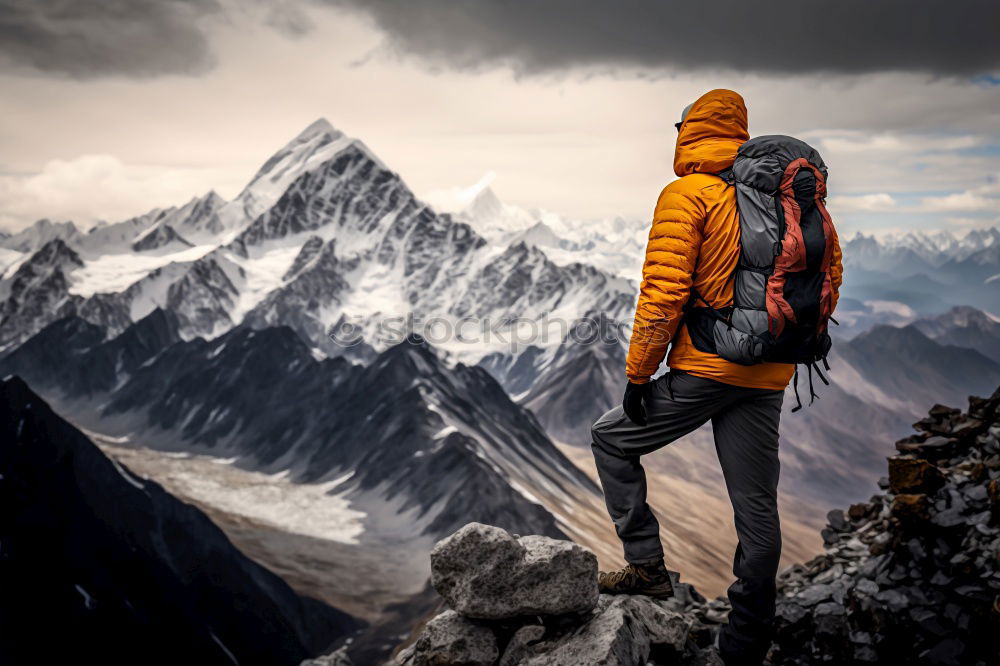 Similar – Young Backpacker enjoying of Nature.